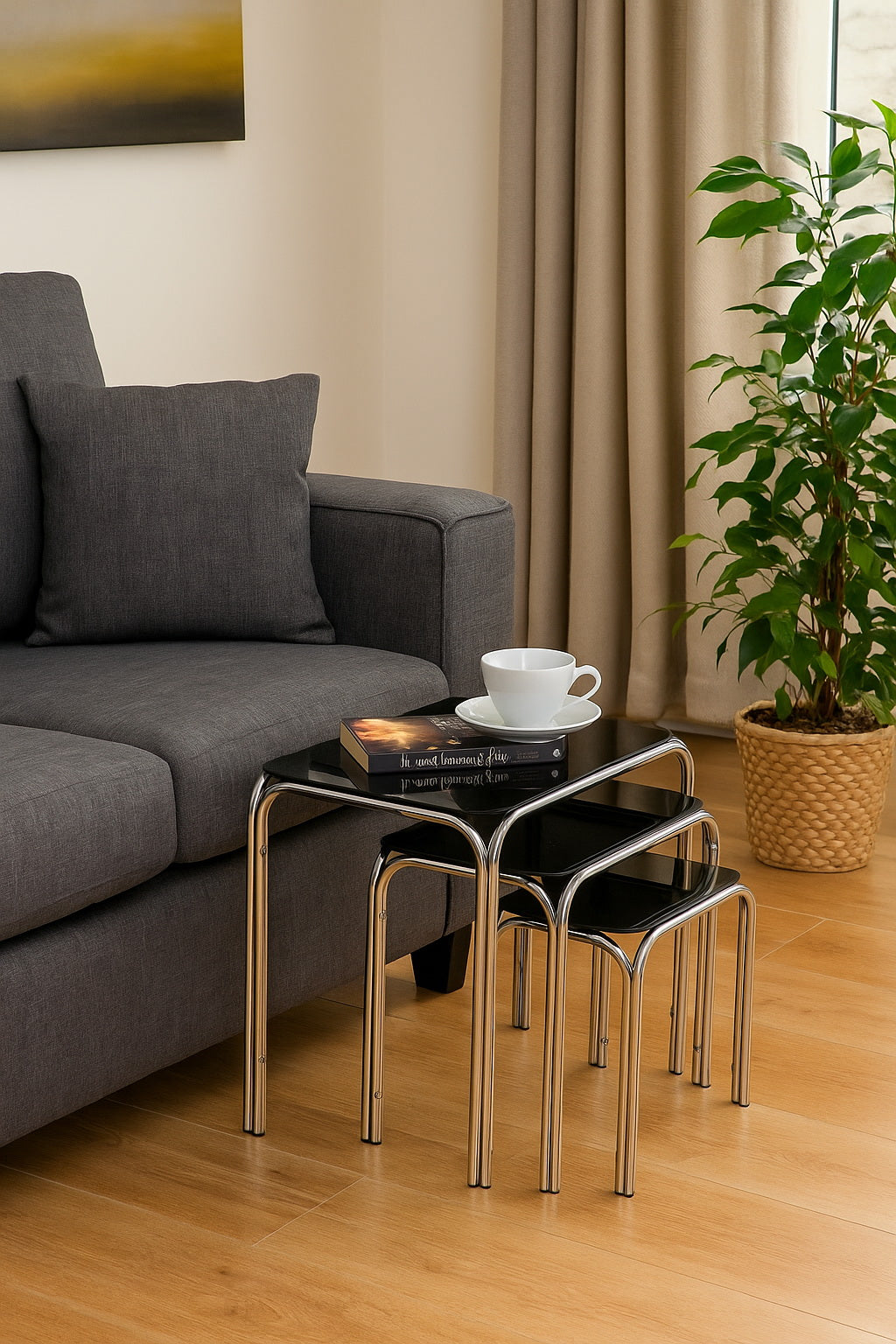 Tables gigognes Lisbon / Tables d'appoint - Noires