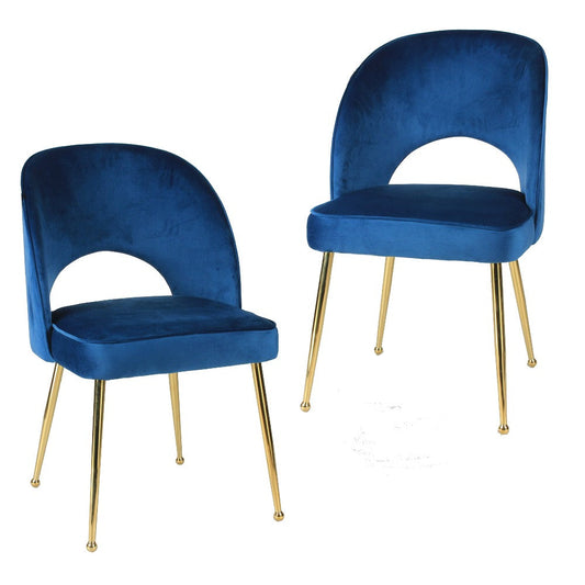 Ensemble de 2 fauteuils d'appoint bleu royal