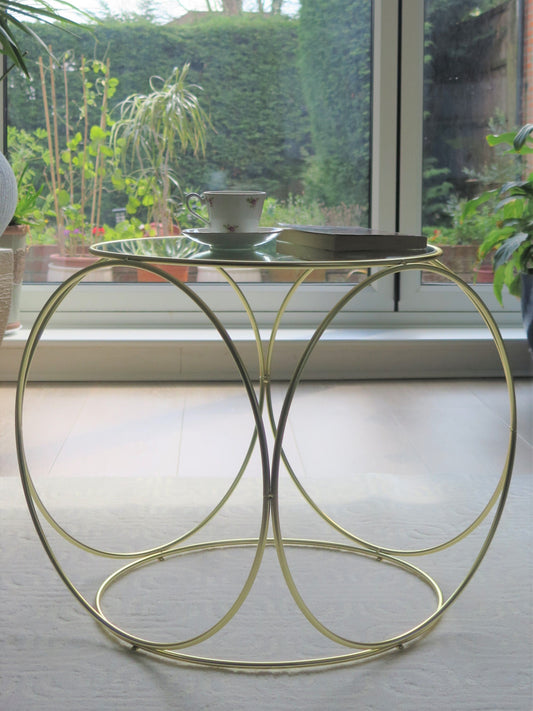 Table d'appoint/table de chevet Gatsby - Plateau miroir