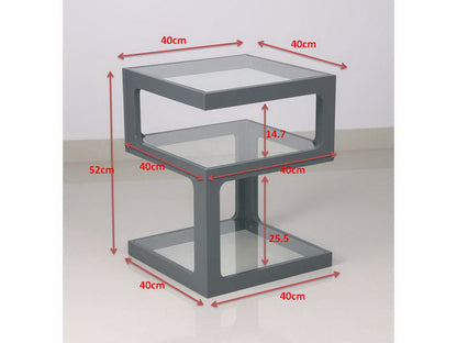 Table d'appoint Rossini à trois niveaux - Gris 