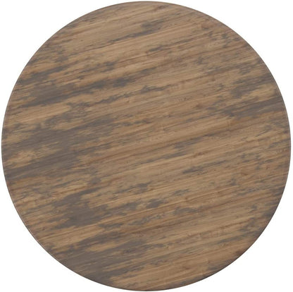 Table basse ronde vintage en bois manufacturé Brockton 