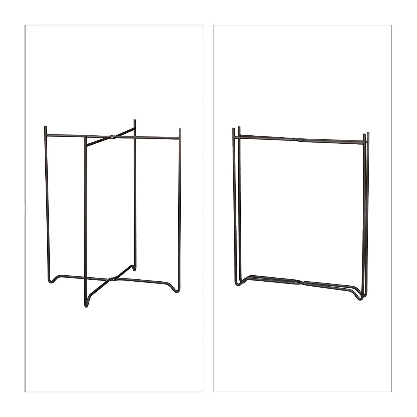 Table d'appoint pliable Niro avec plateau amovible, marron foncé 