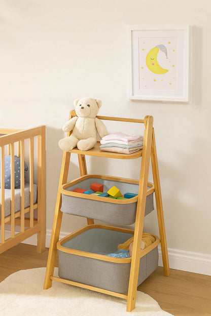 Étagère de rangement pliable en bambou Happer 