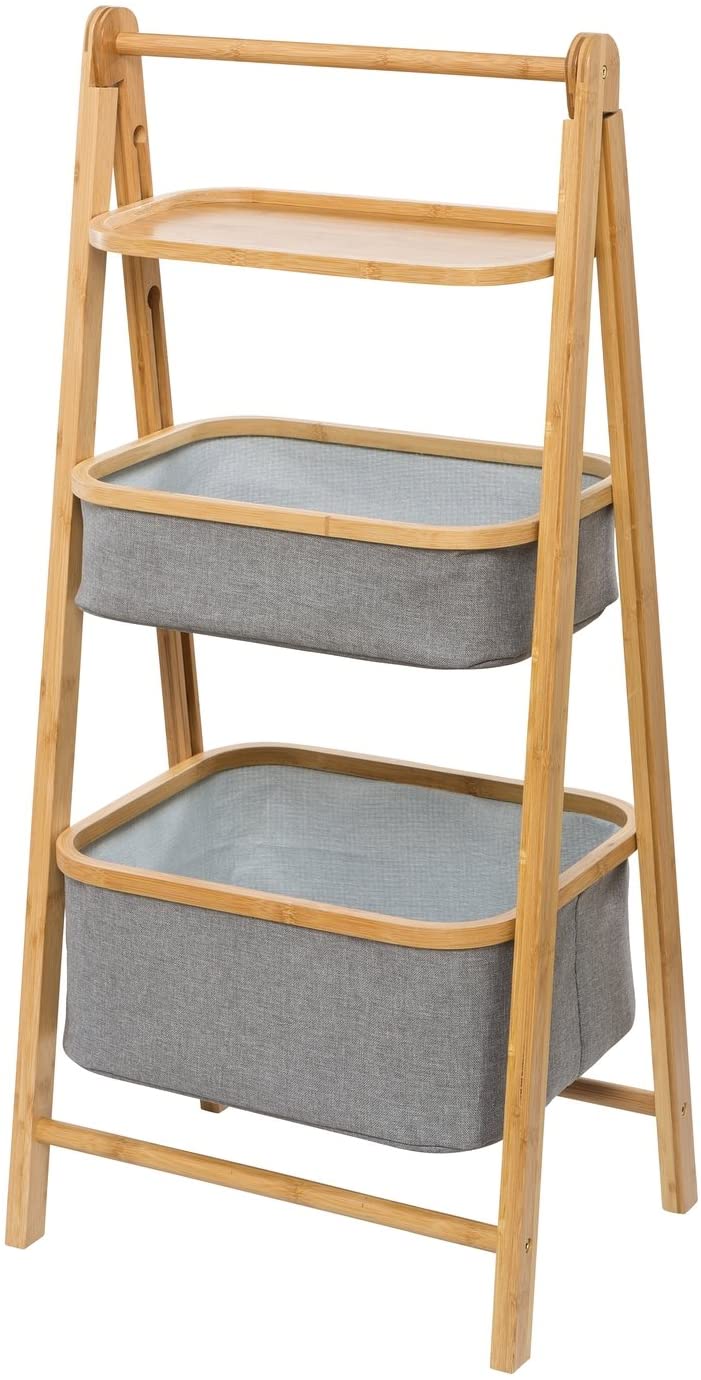 Étagère de rangement pliable en bambou Happer 