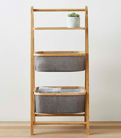 Étagère de rangement pliable en bambou Happer 