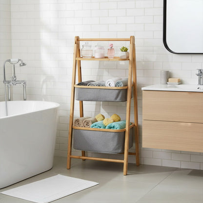 Étagère de rangement pliable en bambou Happer 