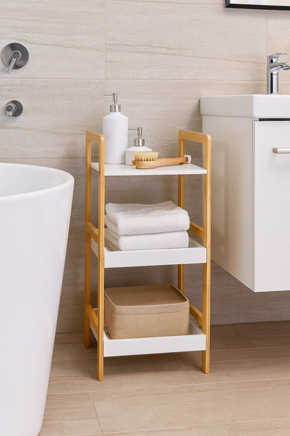 Étagère de rangement Kassi à 3 niveaux en bambou