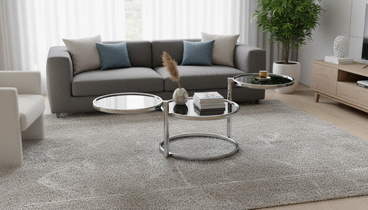Table basse en verre Eternity avec mécanisme pivotant (chrome/noir) 