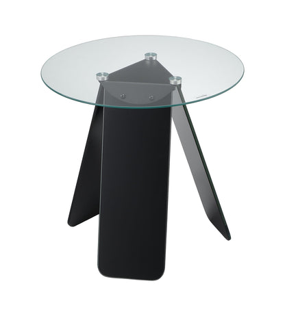 Table d'appoint ronde en verre Asti