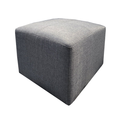 Banc de rangement Carey avec 2 poufs latéraux, gris 
