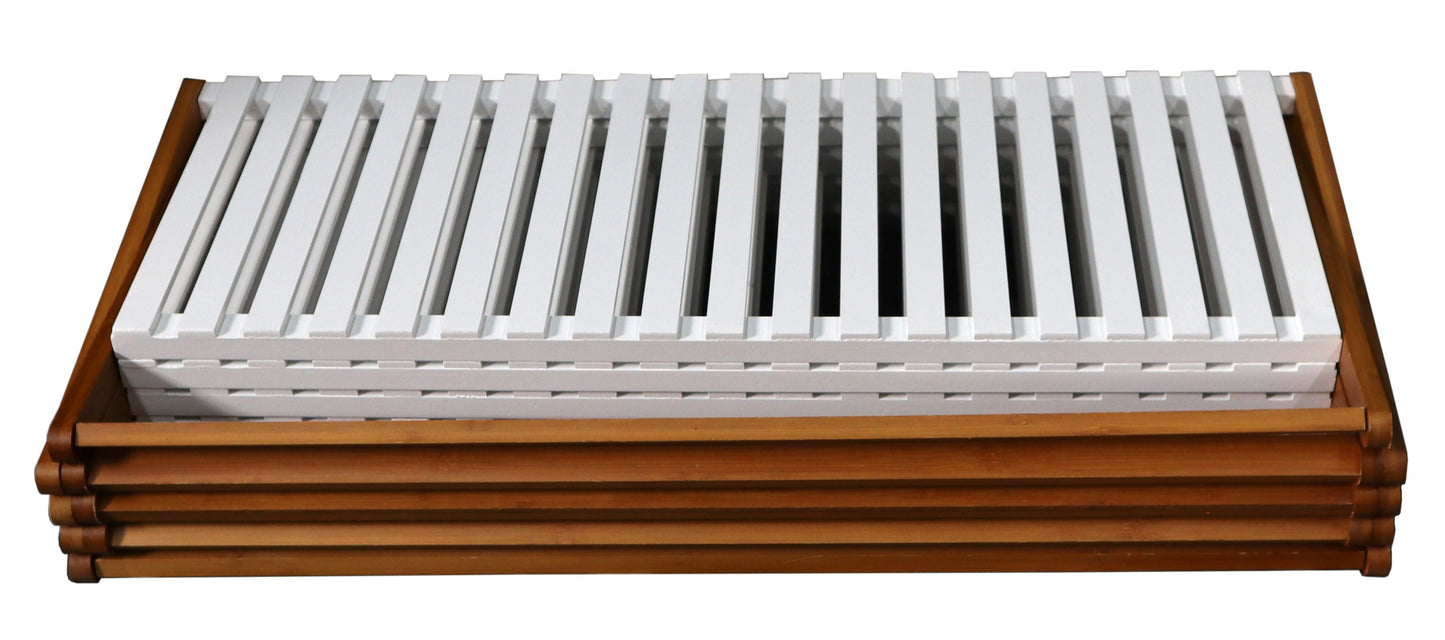 Étagère à chaussures/rangement pliable en bambou à 5 niveaux 