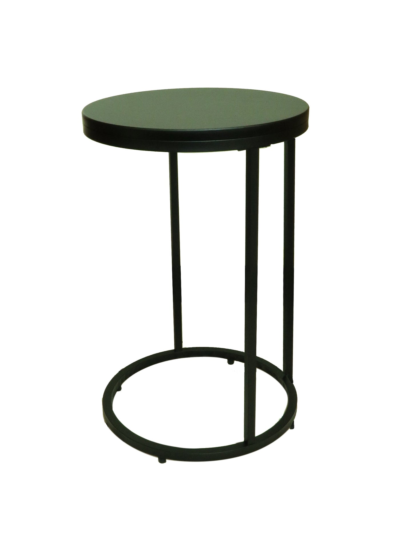 Table d'appoint ronde Paloma, noir mat 