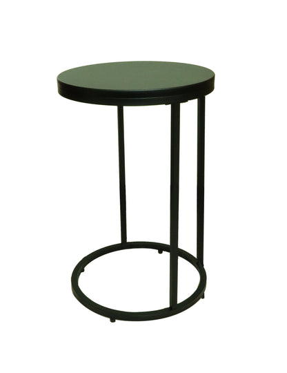 Table d'appoint ronde Paloma, noir mat 