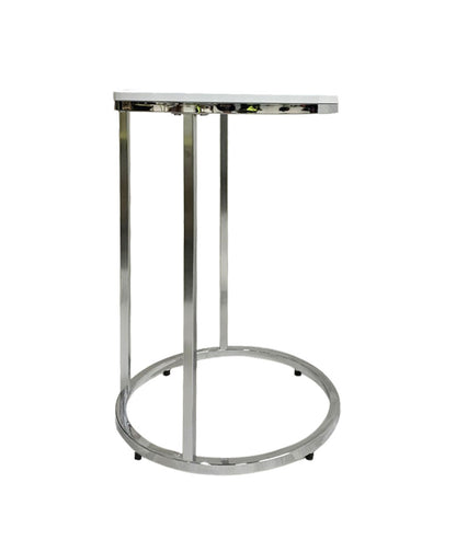 Table d'appoint ronde Paloma, blanc brillant 