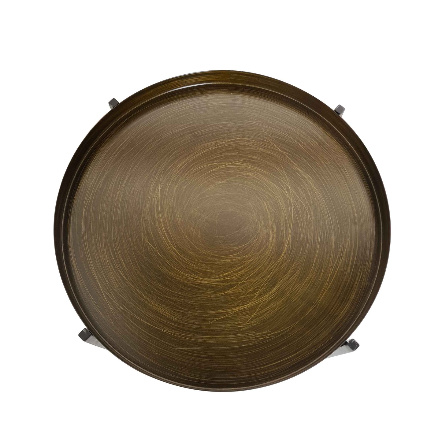 Table d'appoint ronde pliable en métal Cassia, bronze