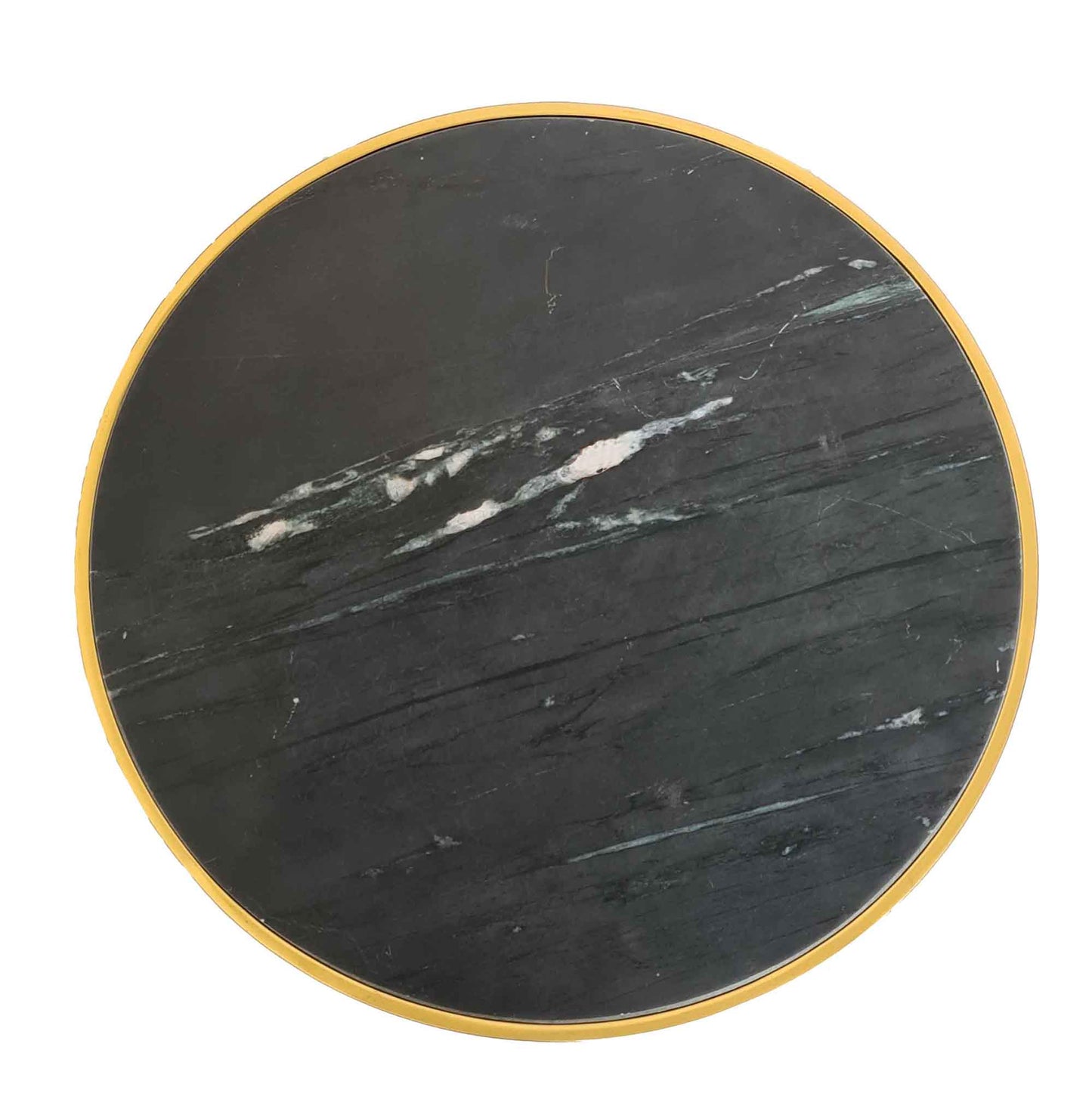 Table d'appoint ronde en marbre noir Gallieni 