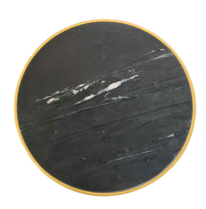 Table d'appoint ronde en marbre noir Gallieni 