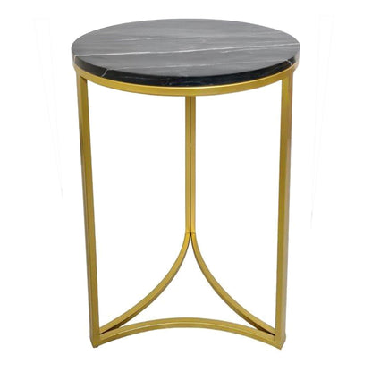 Table d'appoint Gabriella, marbre noir 