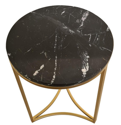 Table d'appoint Gabriella, marbre noir 
