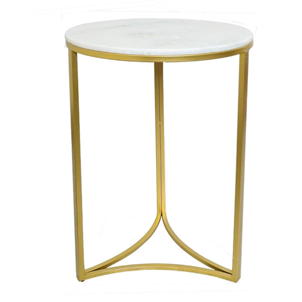 Table d'appoint Gabriella, marbre blanc 