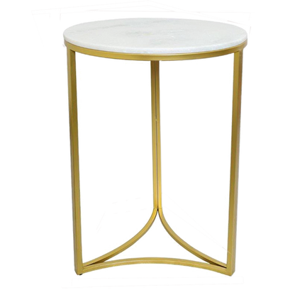 Table d'appoint Gabriella, marbre blanc 