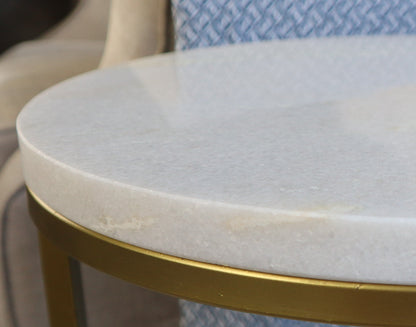 Table d'appoint Gabriella, marbre blanc 