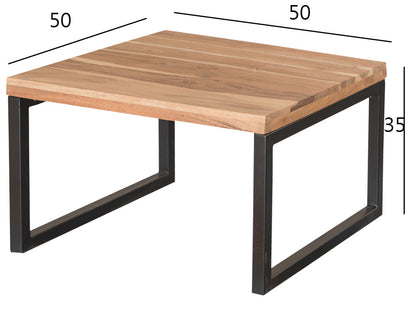 Table basse/table d'appoint Mala en bois d'acacia massif (50x50x35 cm)