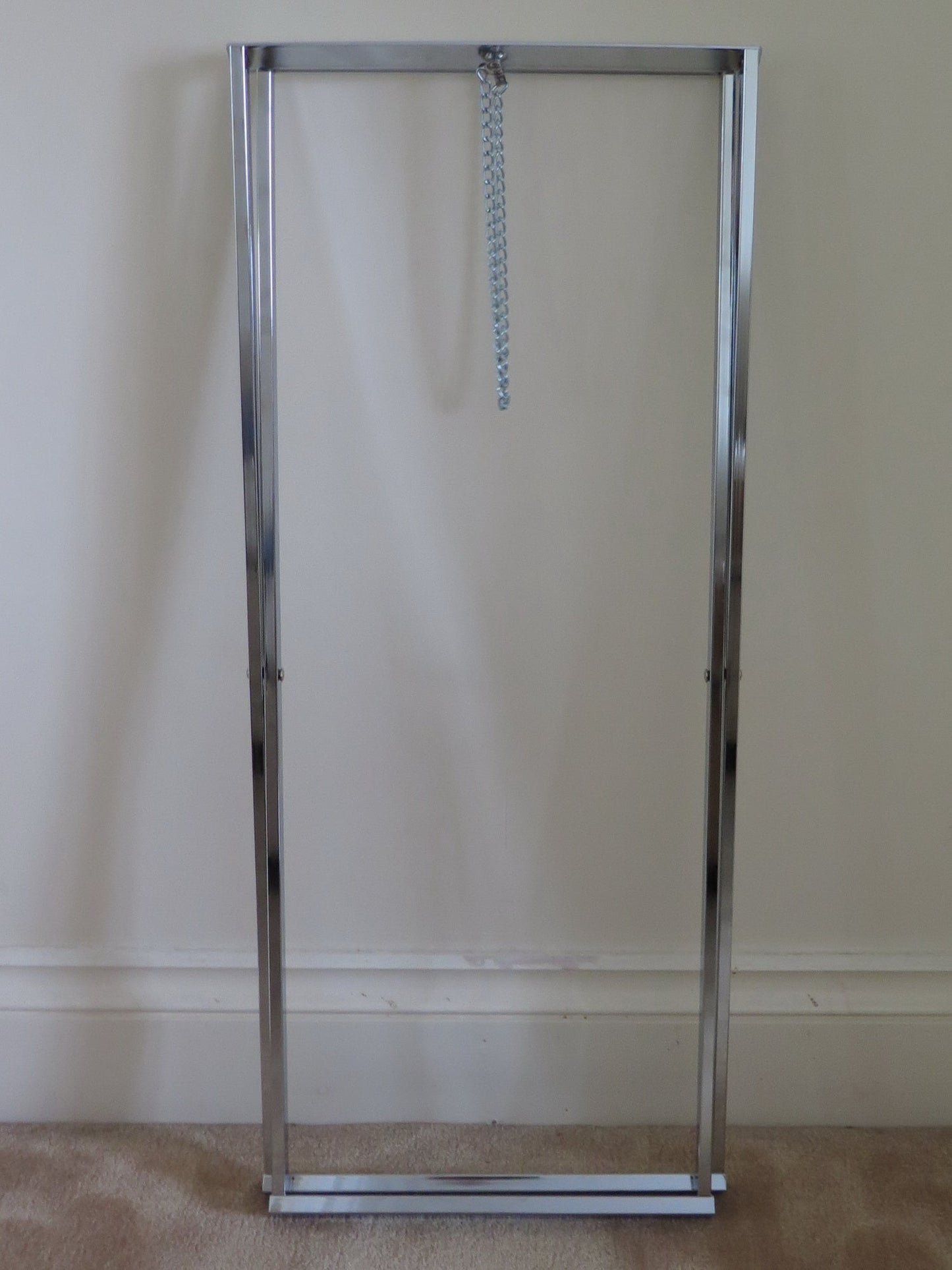 Table de majordome/plateau de service pliable et détachable Hopkins, style hôtel, blanc/argent 