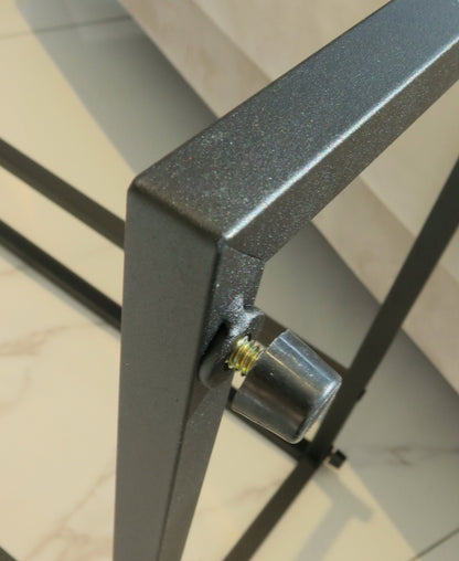 Table d'appoint Bellini en forme de C / Table de canapé (Vintage / Noir) 