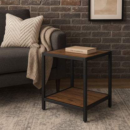 Table d'appoint industrielle Westwood, style vintage/noir