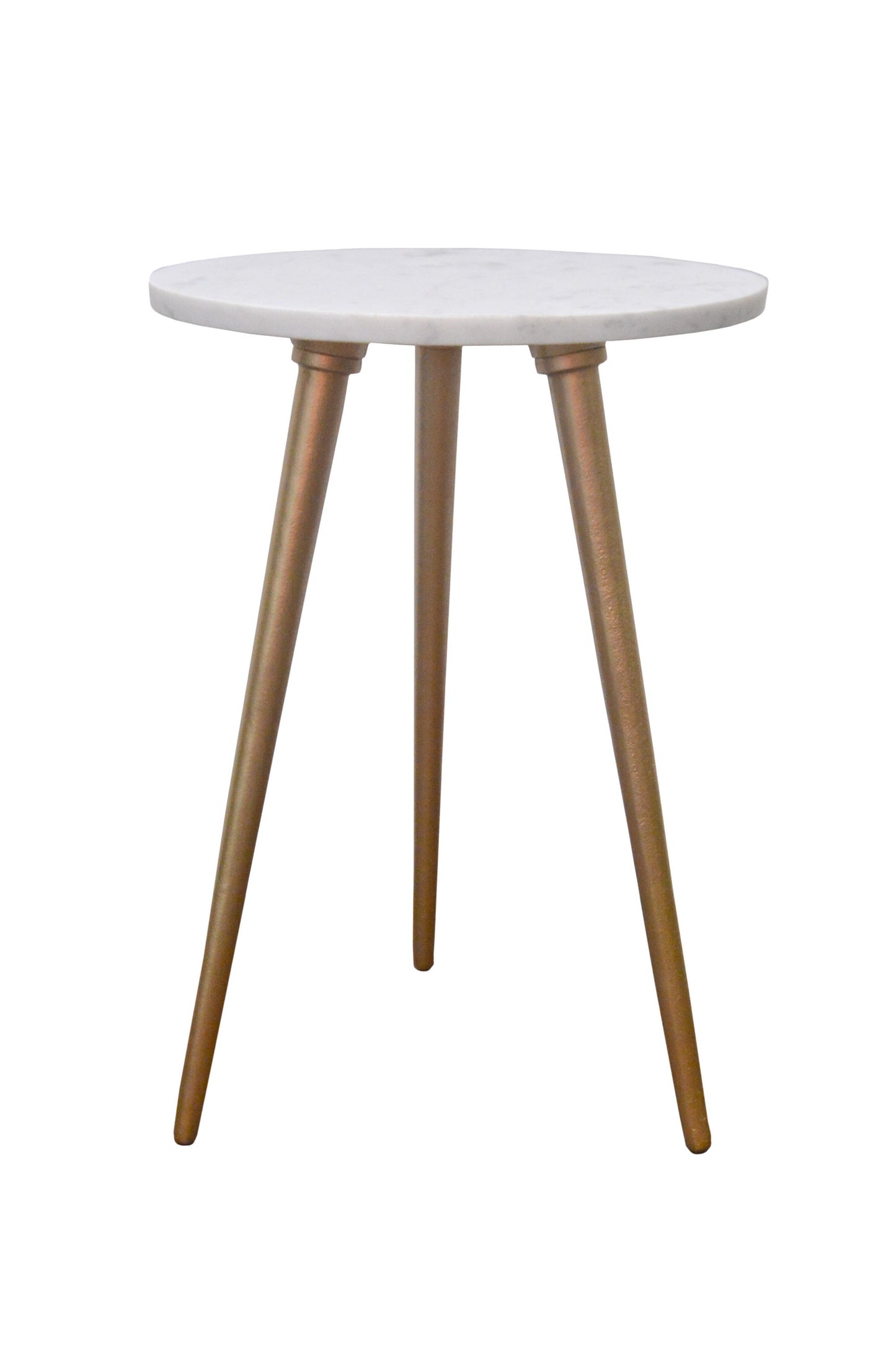 Table d'appoint Maxine Tripods avec plateau en marbre blanc 