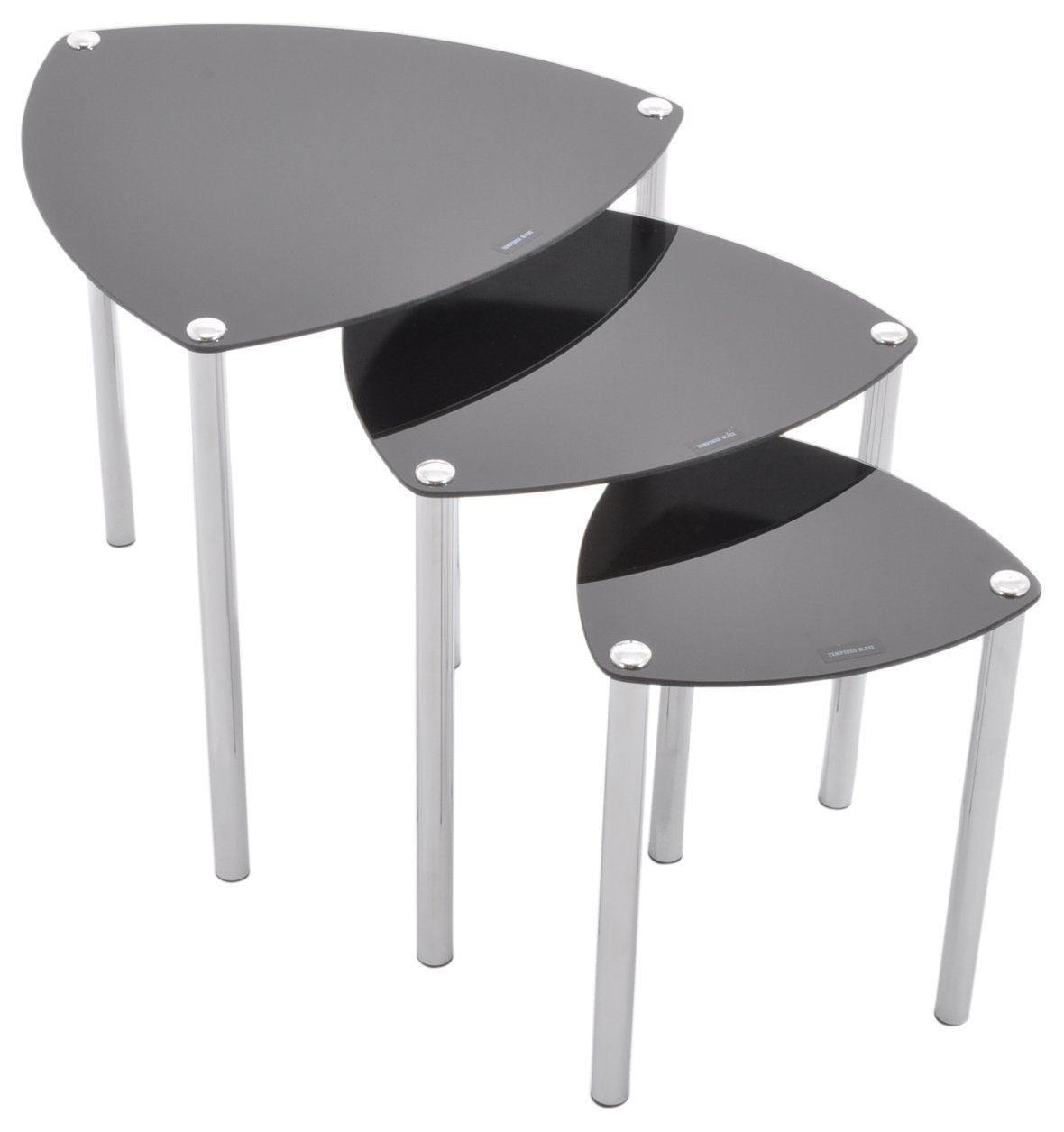 Ensemble de 3 tables gigognes Arena - Noir 