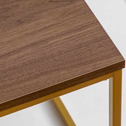 Table basse rectangulaire Regis (noyer/or, 110 x 60 x 41 (H) cm)