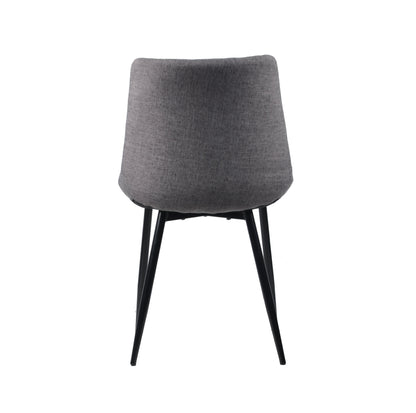 Ensemble de 2 chaises de salle à manger Melrose rembourrées, grises 