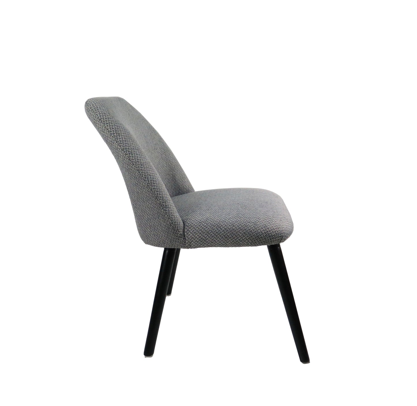 HARLOW Ensemble de 2 chaises de salle à manger rembourrées (gris chiné)