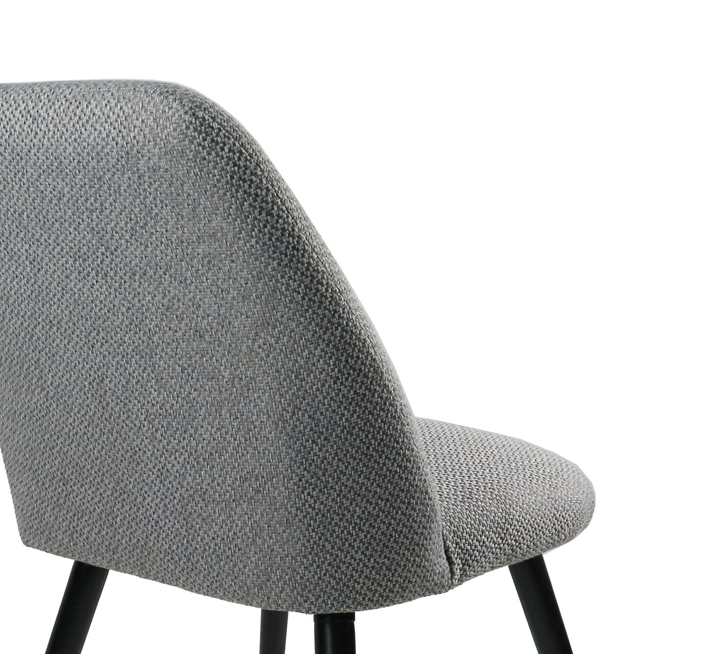 HARLOW Ensemble de 2 chaises de salle à manger rembourrées (gris chiné)