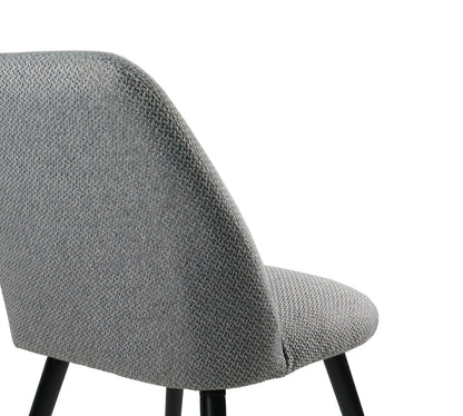 HARLOW Ensemble de 2 chaises de salle à manger rembourrées (gris chiné)