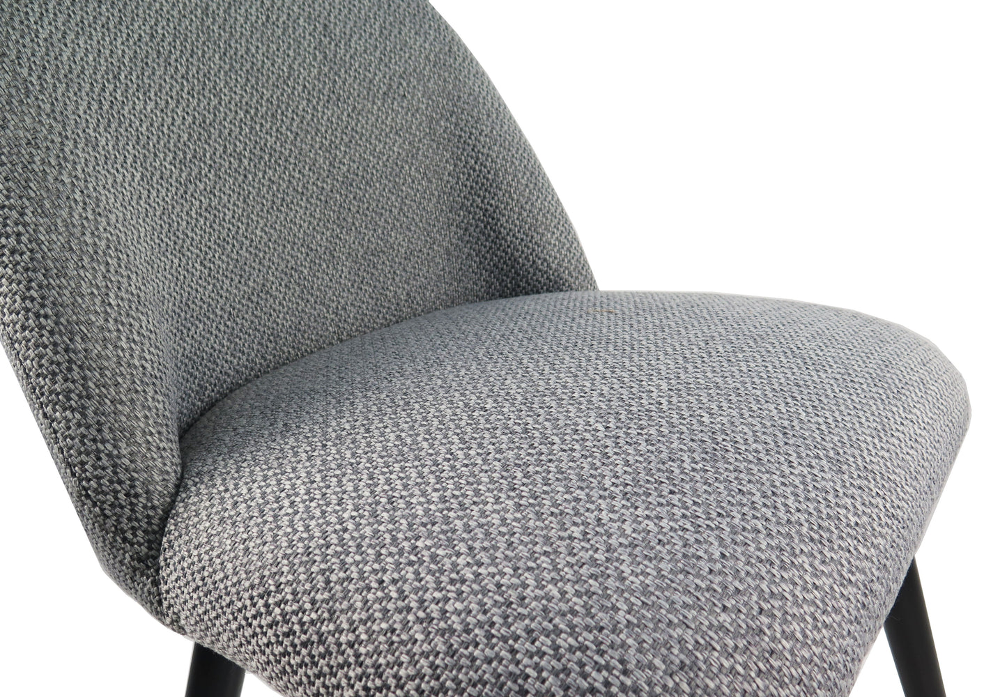 HARLOW Ensemble de 2 chaises de salle à manger rembourrées (gris chiné)