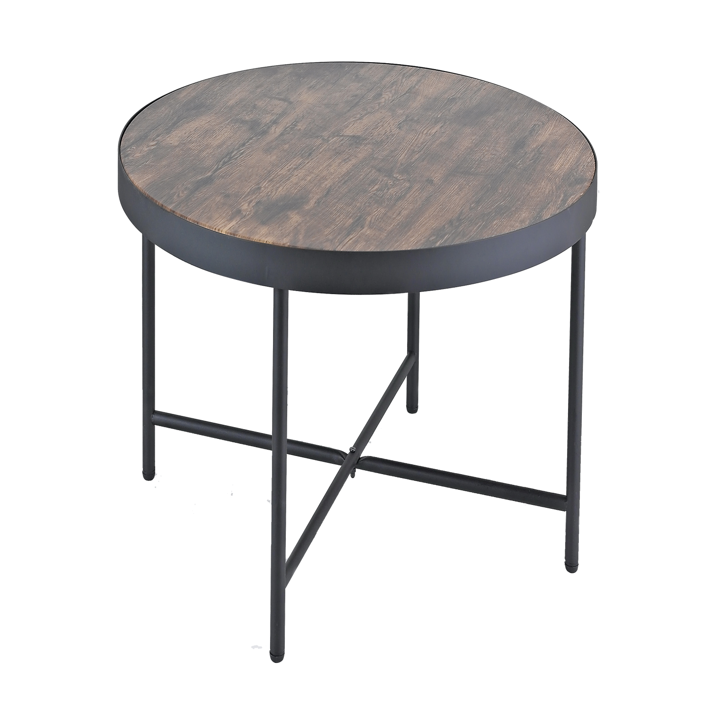 Table d'appoint ronde Arcadia style industriel vintage