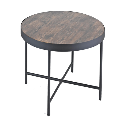 Table d'appoint ronde Arcadia style industriel vintage