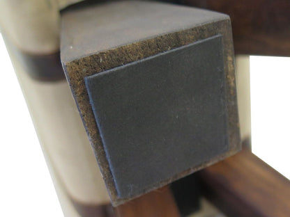 Tabouret ottoman Oglala en cuir véritable - Beige/Marron