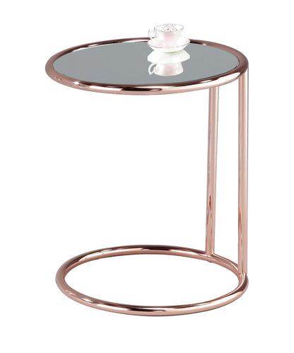 Table d'appoint ronde Mia, cuivre/miroir 