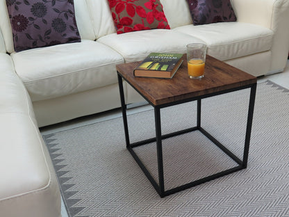 Table d'appoint Savona / Table de style industriel (Vintage / Noir)