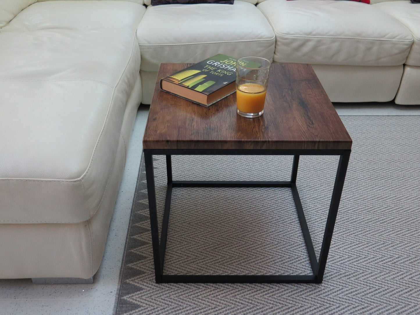 Table d'appoint Savona / Table de style industriel (Vintage / Noir)