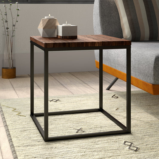 Table d'appoint Savona / Table de style industriel (Vintage / Noir)