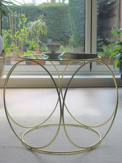 Table d'appoint/table de chevet Gatsby - Plateau miroir 