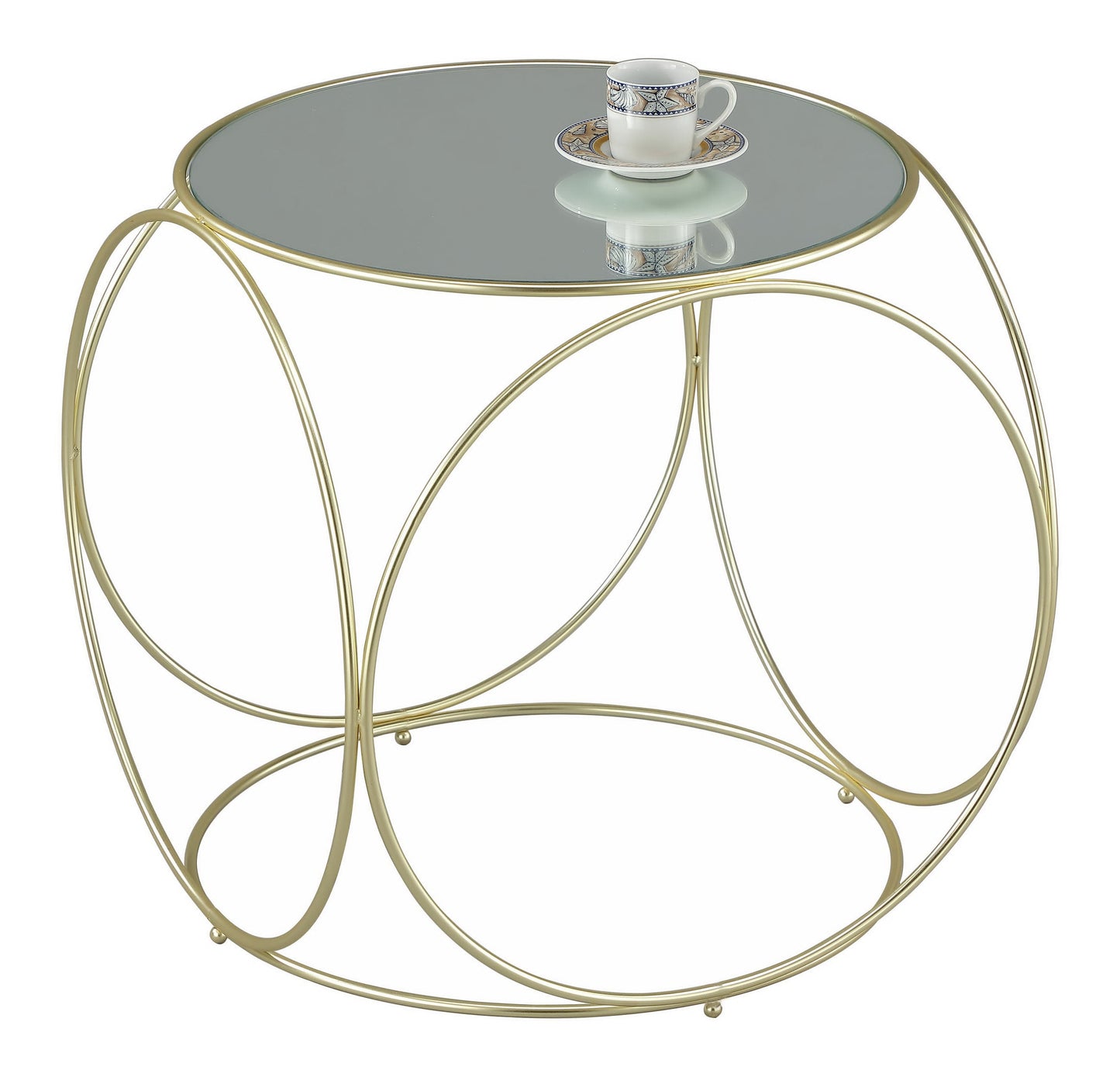 Table d'appoint/table de chevet Gatsby - Plateau miroir 