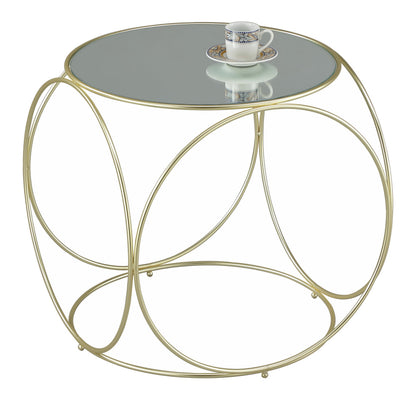 Table d'appoint/table de chevet Gatsby - Plateau miroir 