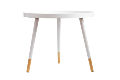 Table d'appoint ronde Olga en bois composite - Blanche