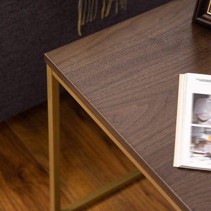 Table d'appoint/table de chevet Regis (Noyer/Or, 45 x 45 x 46 (H) cm)